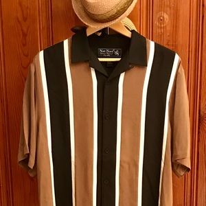 Classic 100% Silk Nat Nast Camp Shirt.